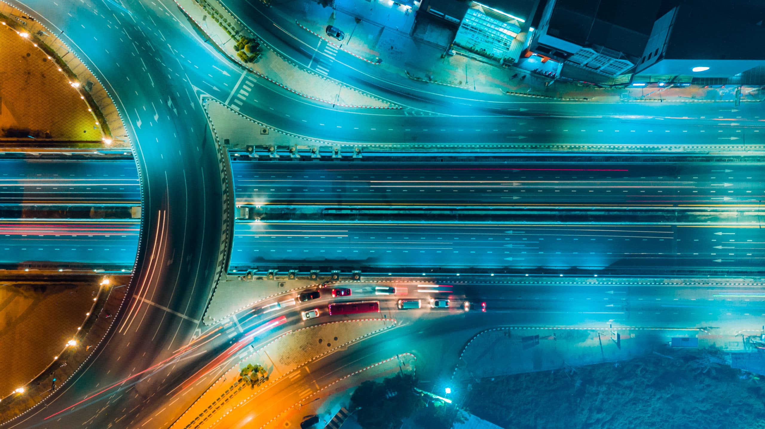 Expressway top view, Road traffic an important infrastructure;