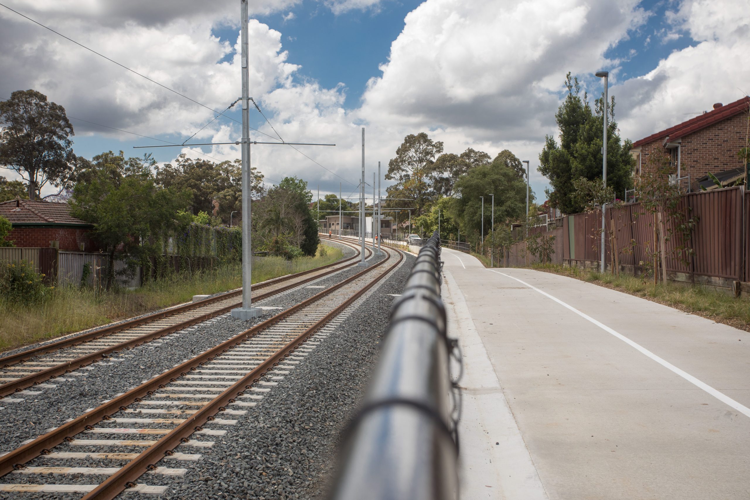 Concrete pour works of the Dundas Stop track slab, and completed ATL;