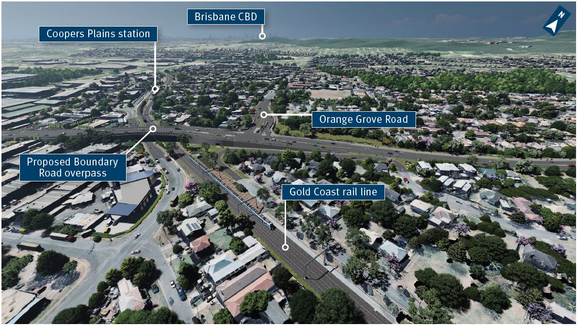 Boundary Road (Coopers Plains), rail level crossing upgrade